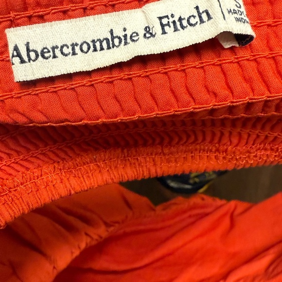 Abercrombie & Fitch Ruched Tiny Set Top Red Orange Color Size Small - Picture 4 of 5